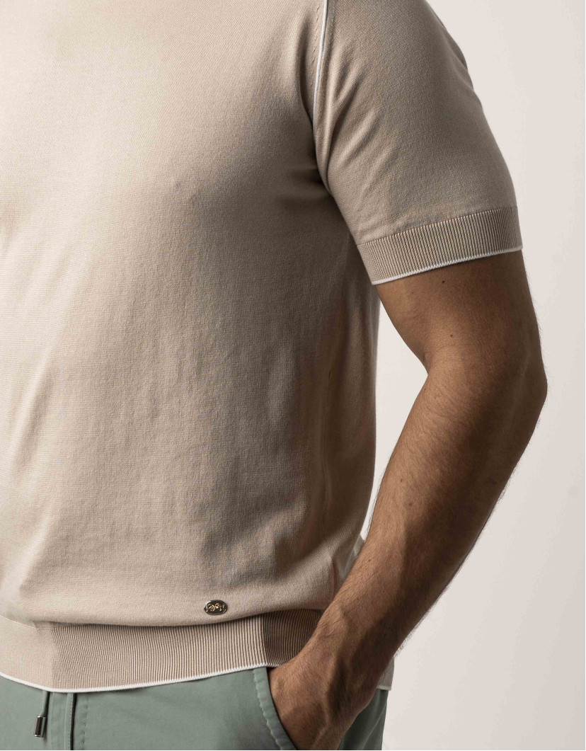 Castello d'Oro Beige Knitwear T-shirt  image